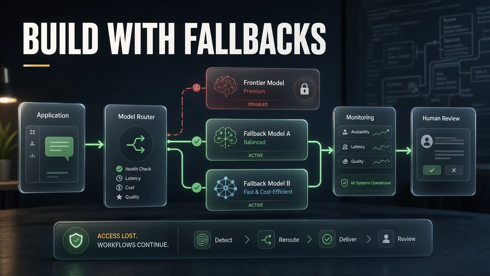 Build AI workflows with fallback models and routing