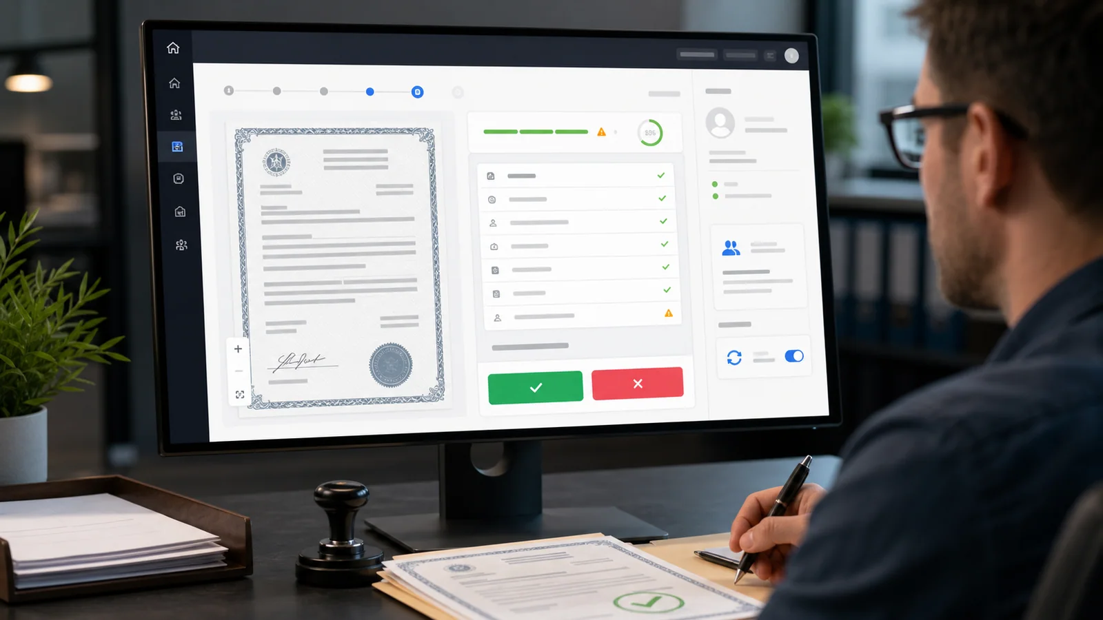 Merchant review screen for AI assisted tax exemption certificate approval in Shopify