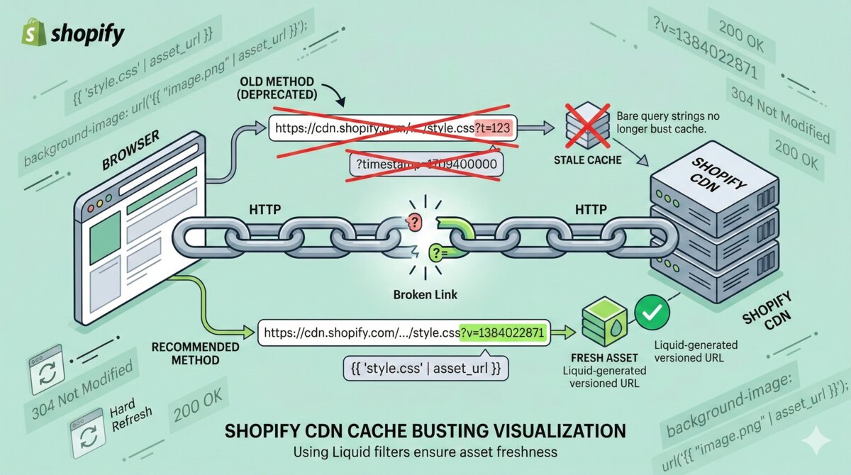 Shopify Cache Busting: Why ?t= Doesn't Work